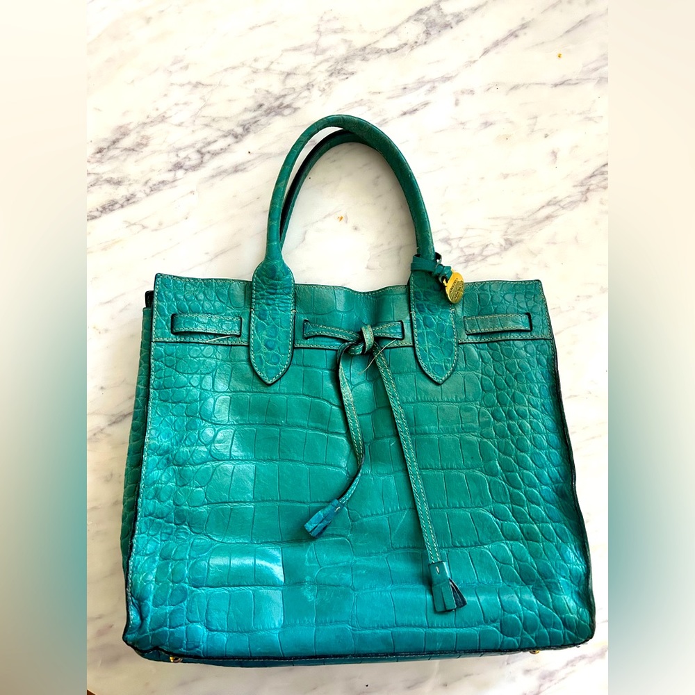 Leather crocodile Dooney and Bourke bag